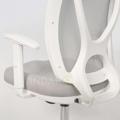 Imagen 6 de 8 de Silla Escritorio Indar Alma Blanca Ergonomica Brazo/ Reg