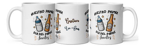 Tazas Personalizadas Para Papás Primerizos Dia Del Padre Blanco Español