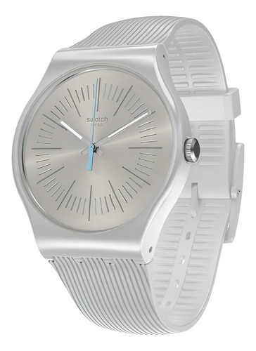 Pulseira de relógio Swatch Metaline Suom114 cor cinza