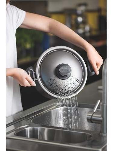 Imagen 4 de 8 de Olla Tramontina Pasta Spaghetti 24 Cm 7.50 Litros Teflon