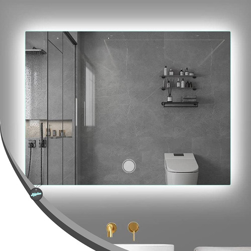 Luz Led Espejo Smart Touch Dimmer Baño Moderno Rectangular