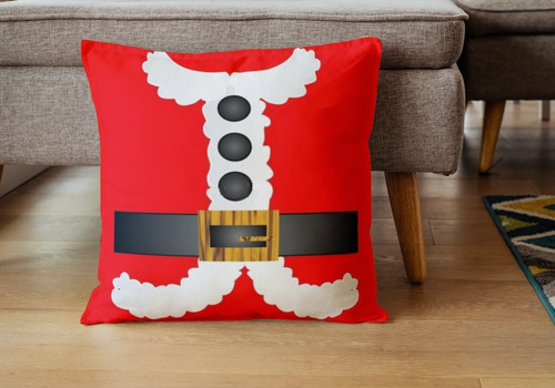 Cojin Decorativo Santa Claus Traje Navidad Poliester Calidad Color 002 Diseño De La Tela Lisa