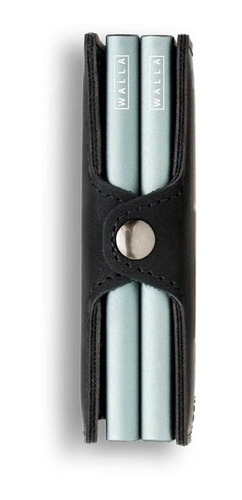 Imagen 4 de 10 de Billetera Walla Wallets Vintage Space Black Doble Cuero Rfid