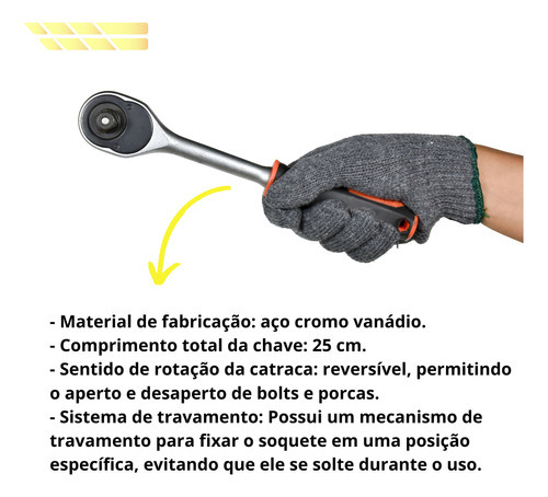 Chave Catraca Reversível Encaixe 1/2 Polegada