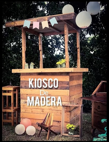 Kiosco Stand En Paletas De Madera