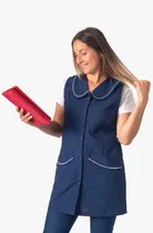 Comprar Guardapolvos Maestras Entallado Azul Marino T-4