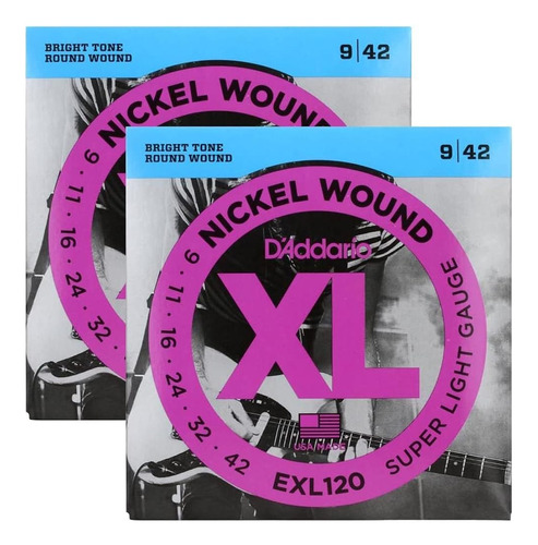 D'addario Super Light Nickel Wound Electric Guitar Strings 9