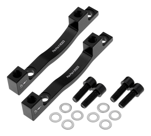 2 Unids / Set Pinza Adaptador Poste Montaje Pm 203mm Negro