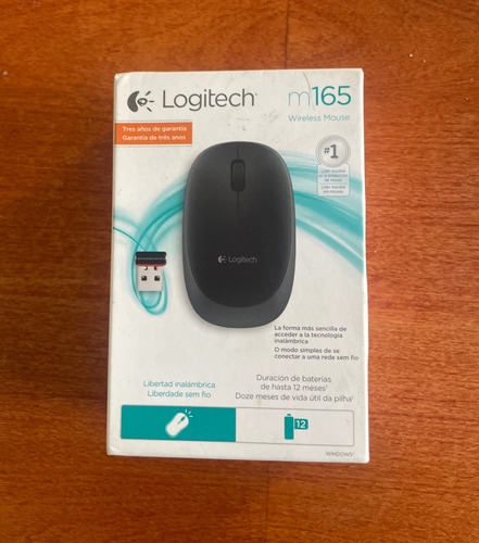 Caja Vacia De Mouse Logitech  M165 Negro Y Gris