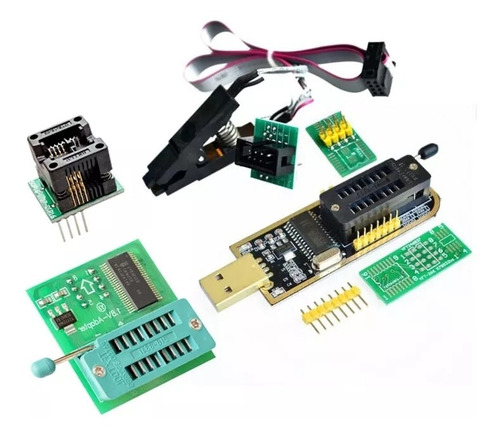 Programador Usb De Flash Para Eeprom Ch341a + Pinza Soic8