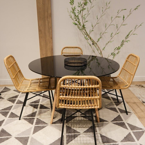 Conjunto Com 6 Cadeiras Nassau Em Aço E Fibra Bb
