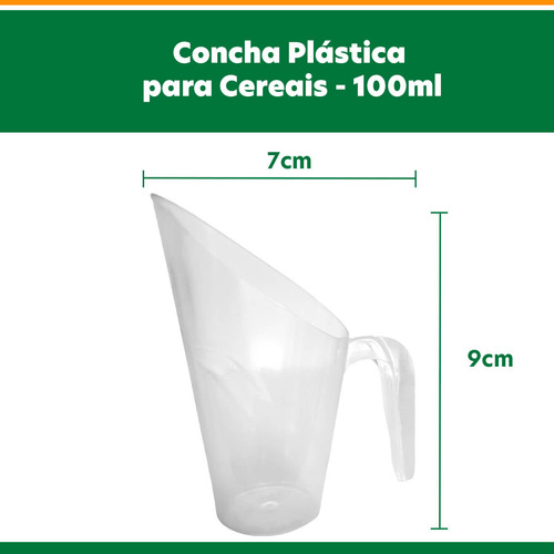 Kit 10 Potes Acrílico Quadrado C/ Tampa 7,4l + Conchas 100ml