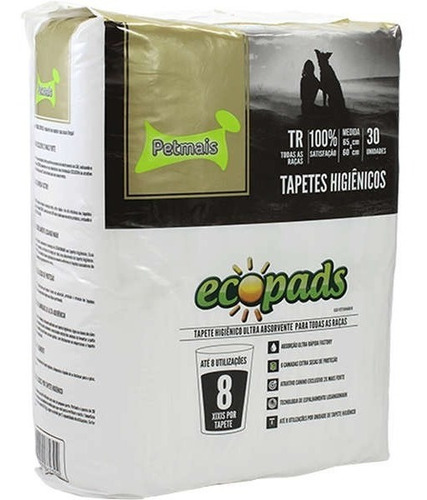 Tapetes Higiênicos Ecopads Baby 55x60 - 30 Unidades