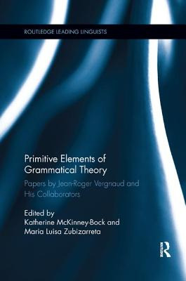 Libro Primitive Elements Of Grammatical Theory: Papers By...