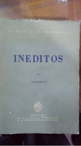 Libro  Ineditos Vaz Ferreira