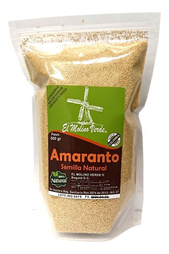 Amaranto Semilla 100% Natural 500gr - L A $10500