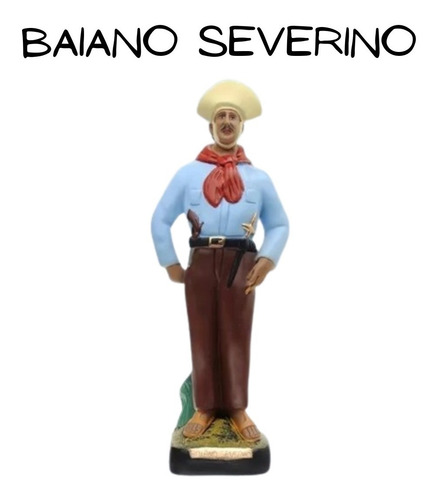 Baiano Severino Imagem Umbanda Gesso Escultura 20cm