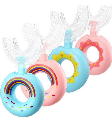 Paquete De 4 Cepillos De Dientes Para Niños, Cabeza De Silic