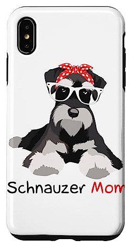 Funda Para iPhone XS Max Schnauzer Mom Bandana Womens Sch-02