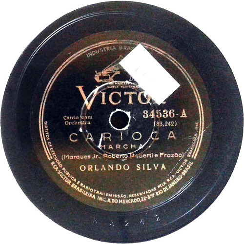 78 Rpm Orlando Silva 1939 Selo Victor 34536