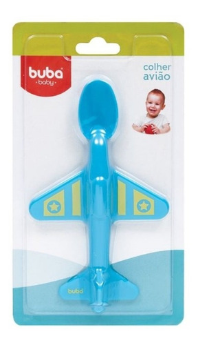 Colher Para Bebê Avião Azul Buba ®