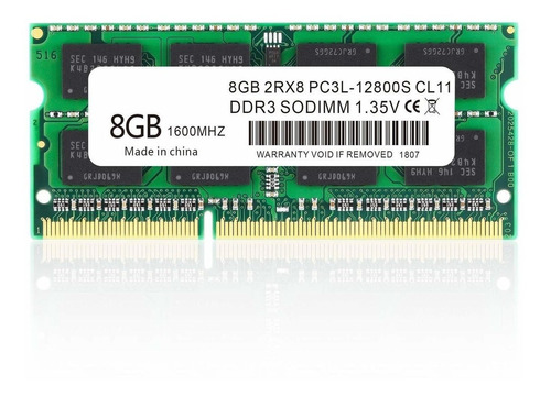 Memoria Notebk Sodimm 8 Gb Ddr3 L 1600 Usada Garant Congreso