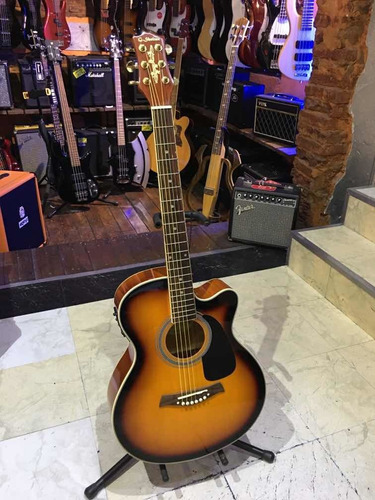 Guitarra Electroacustica Shelter Lf4000ceq Sunburst