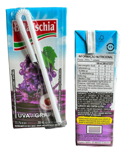 Suco Pronto De Uva Bela Ischia 200ml Pack Com 27uni