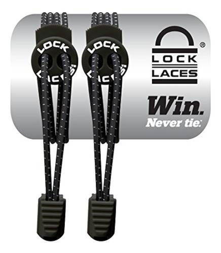 Lock Laces (cordones Elásticos Y Sistema De Sujeción) (negro