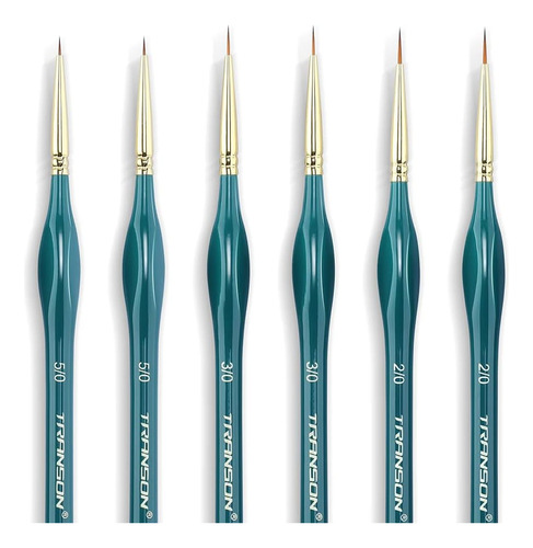 Transon Detail Thin Paint Brush Set 6pcs Para Modelo En Mini