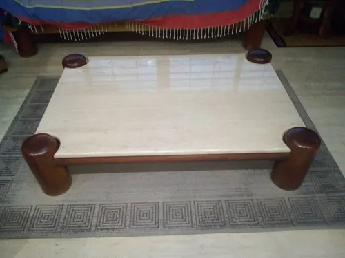 Mesas Con Base De Madera Samán Y Tope De Mármol (Usado)