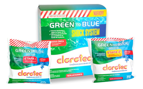 Green To Blue Solución Agua Verde Alguicida Clorotec