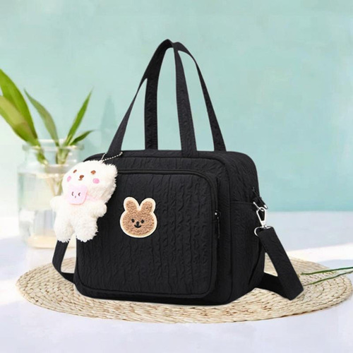 Elegante Bolso De Mano Para Pañales Para Mamás En Negro