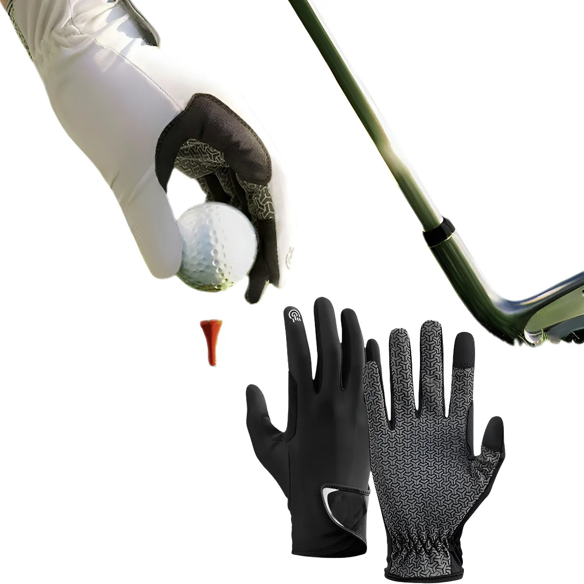 Guantes De Golf Aptos Para Hombres Y Mujeres, Con Antidesliz Color Xg83 Black Talla S