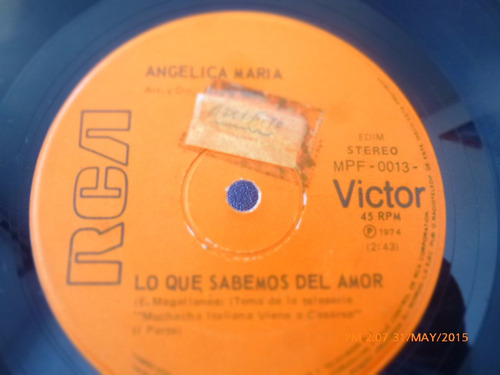 Vinilo Single  De Angelica Maria  ---sabia ( H104