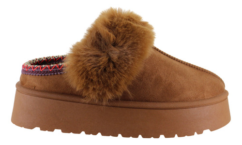 Furor Pantufla Sueco Peluche Afelpada Invierno Mujer 91421