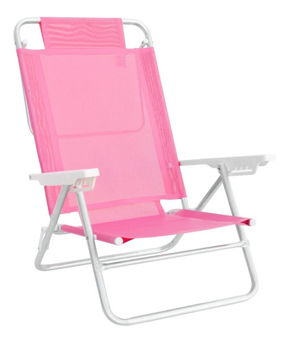 Reposera Sillon Playa Camping 6 Pos. Aluminio Reforzada Mor