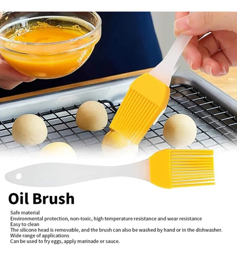 Creator 10 Piezas Brocha De Silicón Para Cocina Y Repostería, Utensilio Resistente Al Calor Para Hornear, Pasteles, Parrilla, Aceite Y Salsas, Mango Transparente, Ideal Para Cocinar, Asar Y Decorar