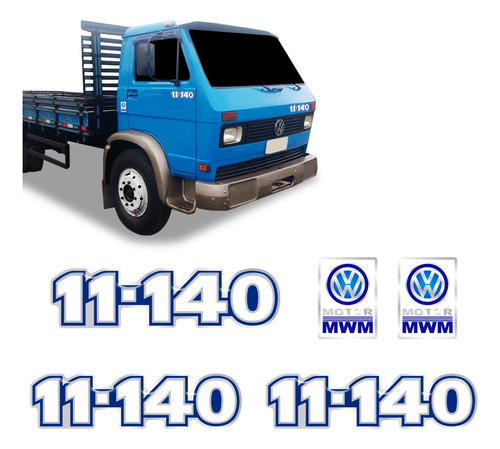 Kit Adesivos 11-140 Emblemas Caminhão Mwm Volkswagen