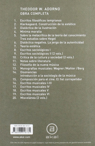 Dialectica Negativa Jerga Autenticidad Theodor W Adorno Akal