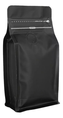 50 Bolsas Con Válvula 9x18x5 Cm. ( Para 100g. ) Color Negro