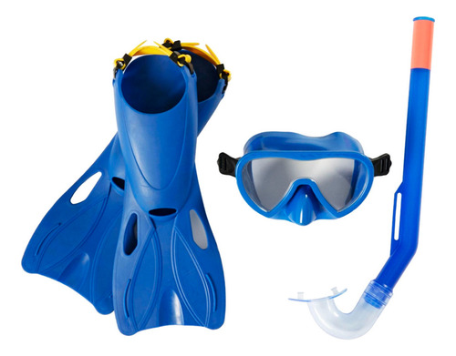 Imagen 1 de 10 de Set De Snorkel Y Máscara De Buceo + Patas De Rana