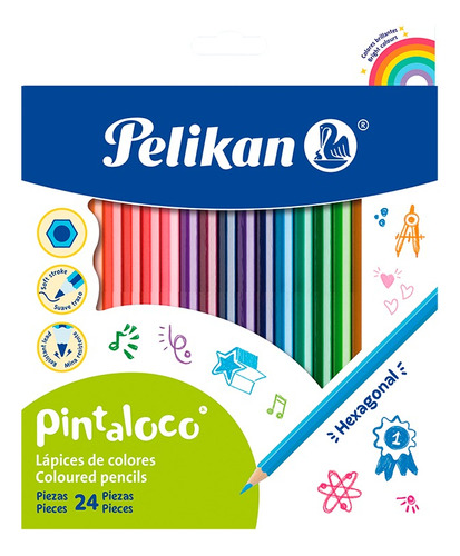 Lápices De Colores Pelikan Pintaloco X 24