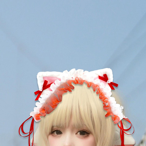 Diadema De Con Orejas De Para Cosplay, Diadema Para Rojo