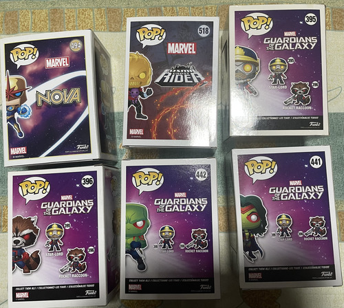 Funko Pop Set Marvel Guardianes De La Galaxia 6 Piezas (Usado)