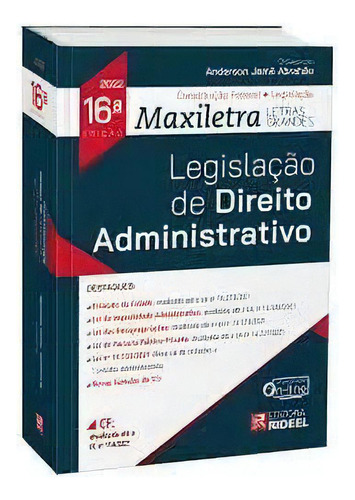 Legislacao Diradministrativo 16ed, De Anderson Jamil. Editora Grupo Rideel, Capa Mole Em Português, 2022