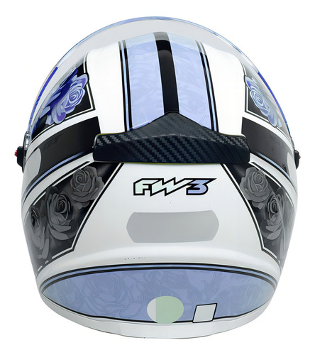 Capacete Fechado Para Moto Narigueira Gt Femme Branco Lilas Tamanho do capacete 60