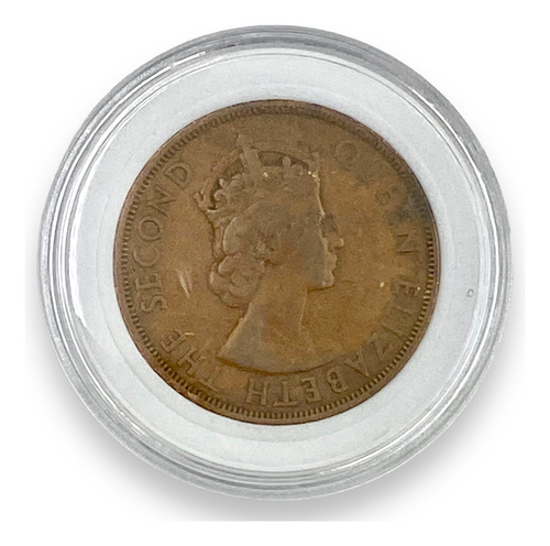 Antigua Moneda Estados Del Caribe Oriental D 2 Centavos 1955 (Usado)