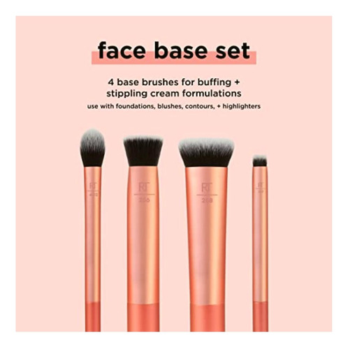Real Techniques Face Base Makeup Brush Kit, For Concealer,