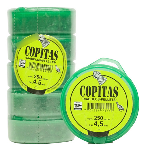 Diábolos Copitas / Pellets / Cal. 4.5 / 1250 Tiros / 5 Latas